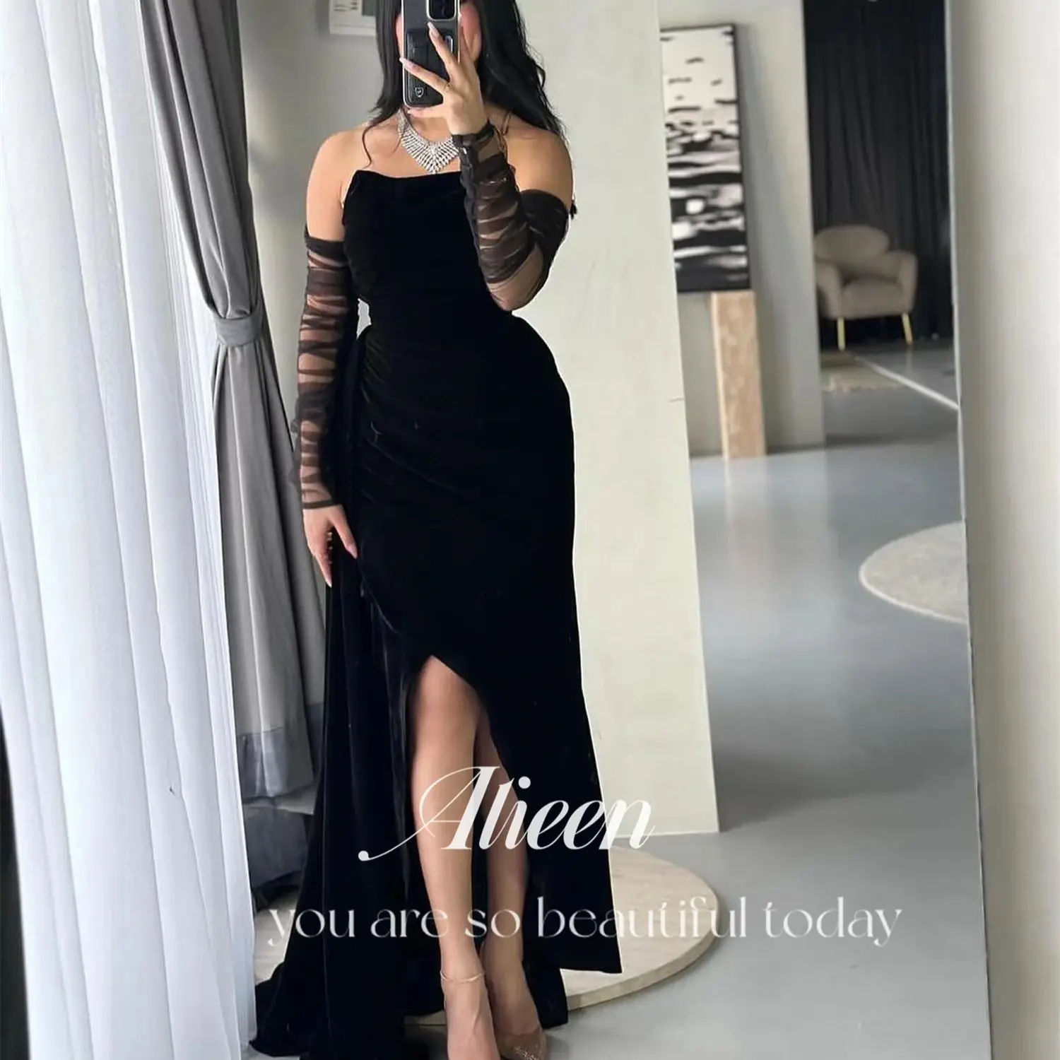 

Aileen New Evening Dresses 2024 Luxury Women Evening Dress Customized Black Prom Dresses for Formal Occasions Special Wedding