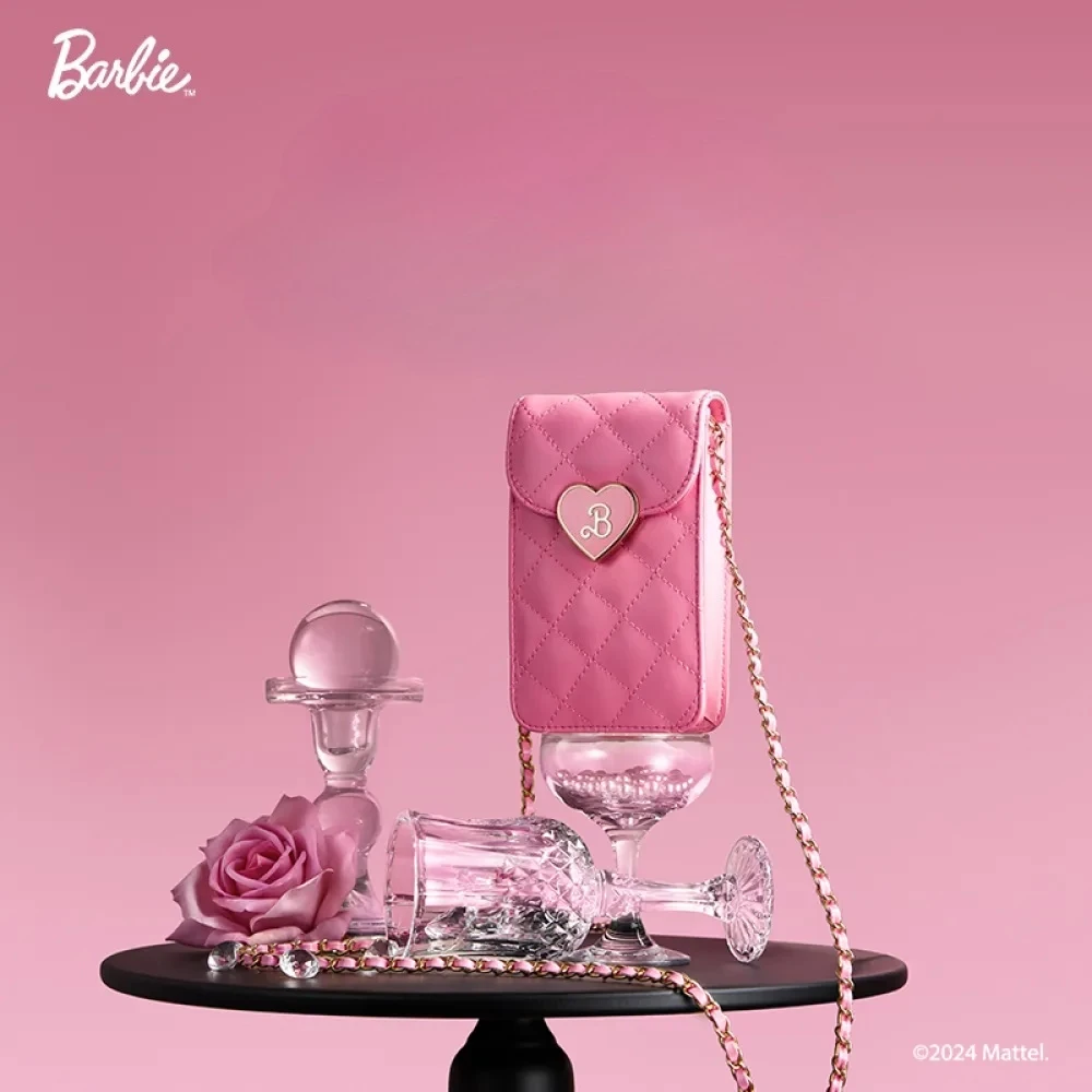 

Barbie Crossbody Bag for Women Heart Chain Strap Mini Shoulder Purse Cute Fashion Small Handbag Multicolor