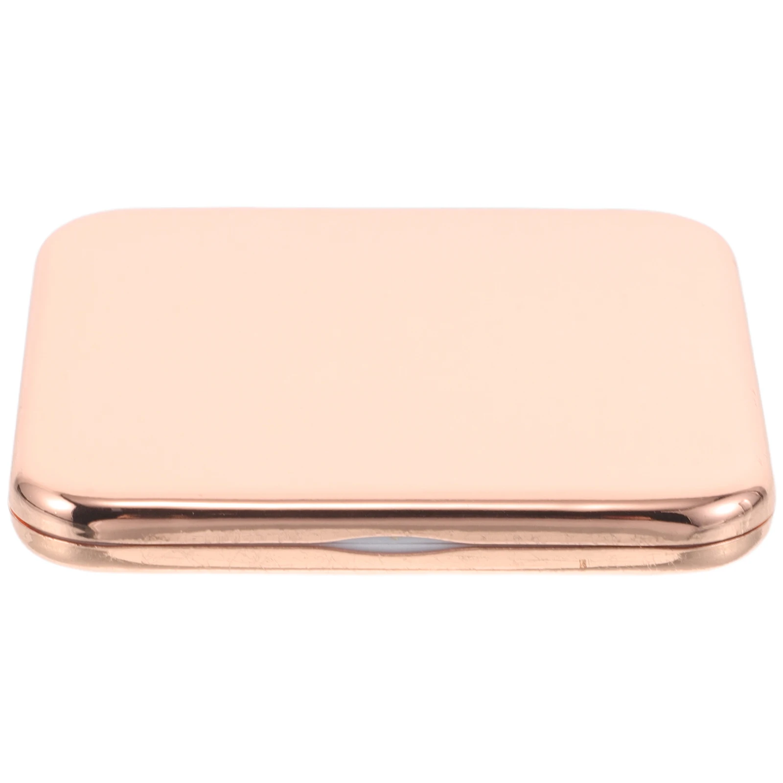 

Portable Makeup Mirror Travel with Magnification Wallet Rose Gold Stainless Steel Folding