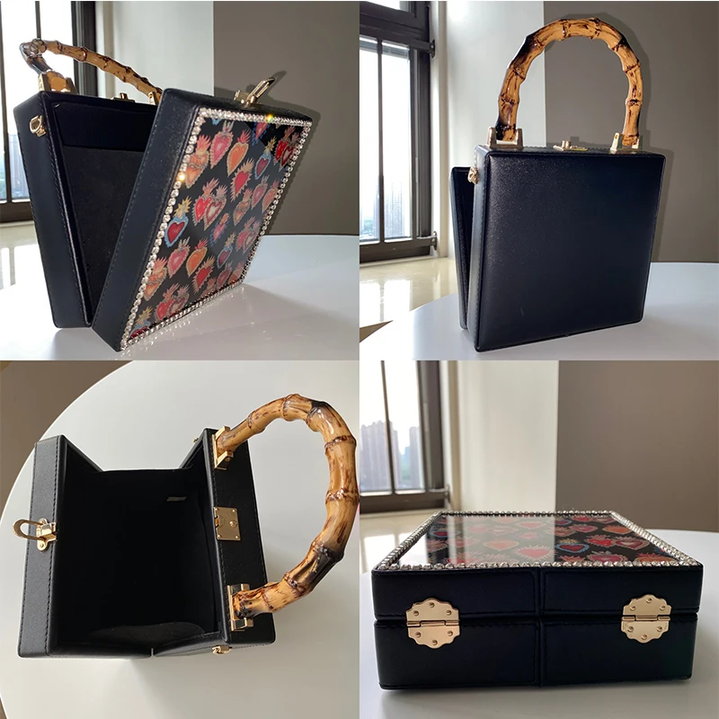 Multi-Pattern Character Flower Box Design Women Party Purses and Handbags Shoulder Bag Female Crossbody Bag Designer Clutch Bag