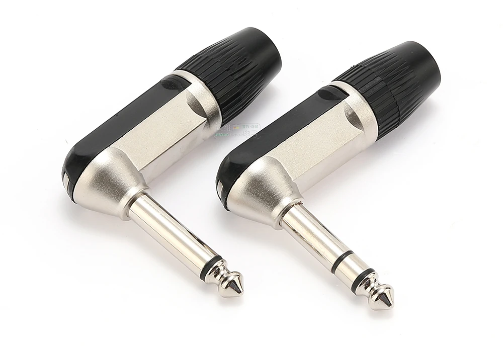 Neutrik's REAN Jack 6.35 TS TRS 90 ° L-shaped Right Angle Plug Stereo / Mono 2 3 Pole 6.5 1/4 Microphone Guitar Audio NYS207 208