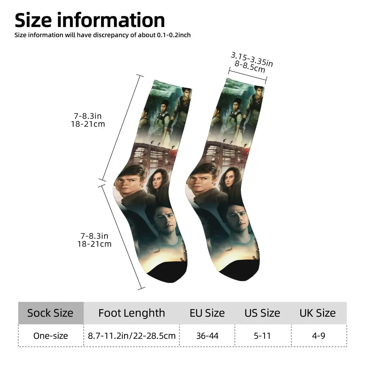 جوارب فيلم الخيال العلمي الأمريكي عداء المتاهة جوارب عصرية للرجال جوارب رياضية متوسطة الجري للخريف جوارب مضادة للعرق #4