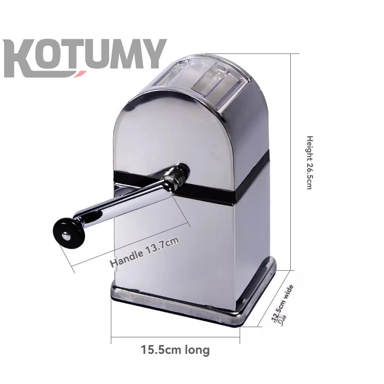 

Hand crank ice crusher commercial household shaved ice machine