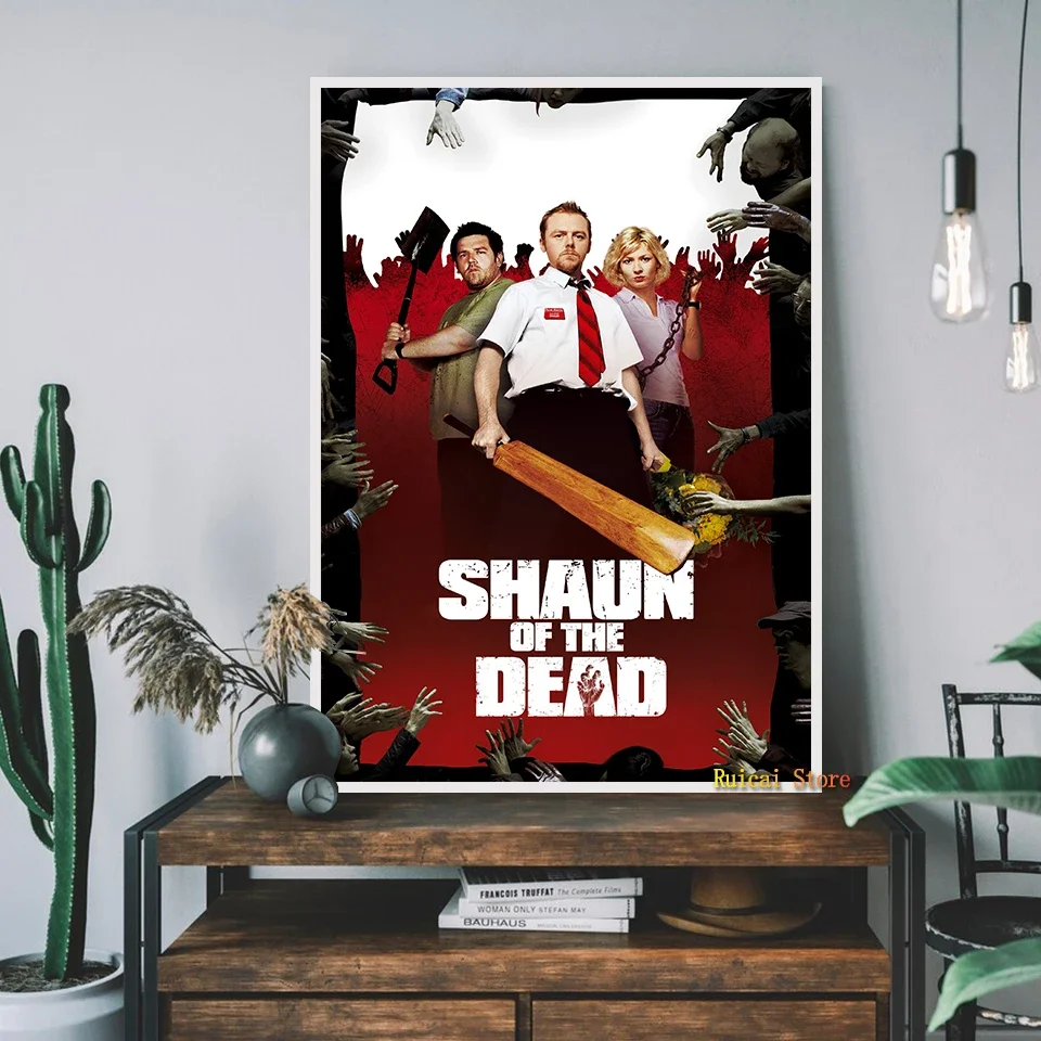 SHAUN OF THE DEAD Movie Poster Wall Decor Canvas Art Picture For Living Bedroom Room Home Decoration Gift