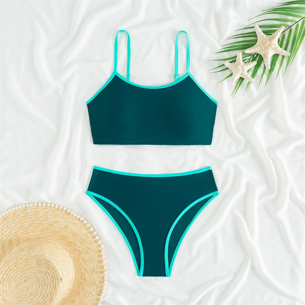 

Sexy Sling Bikini Push Up Y2K Border High Waist Swimsuit Vacation Swimwear Women Bathing Suit Beach Set Outfits Bikinis De Mujer