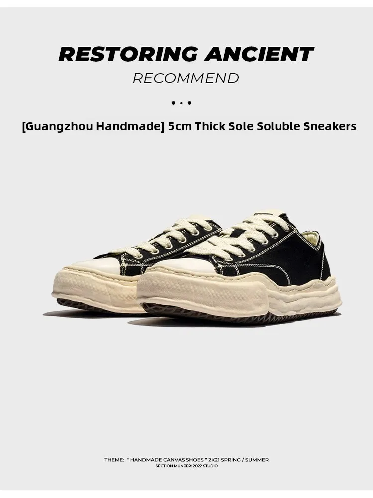 

Универсальная футболка Thi Boted Canvas oes Dissolving Sle в стиле ретро, оригинальные повседневные кроссовки Huazai, дышащие кроссовки с круглым носком...