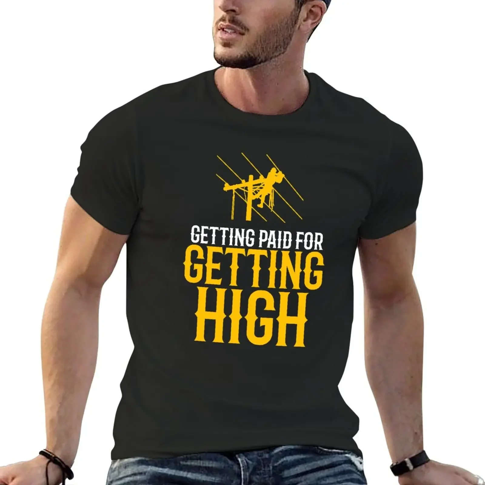 

Getting Paid For Getting High T-Shirt plus sizes Aesthetic clothing heavyweights mens cotton t shirts