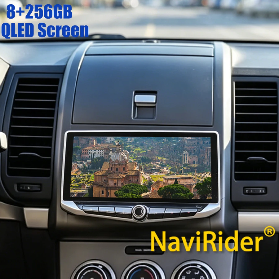 Yes 8+256GB Qled Screen For Nissan Sentra 2010 2011 Android 14 Car Multimedia Wireless Carplay GPS Type-C Charging Mobile Holder