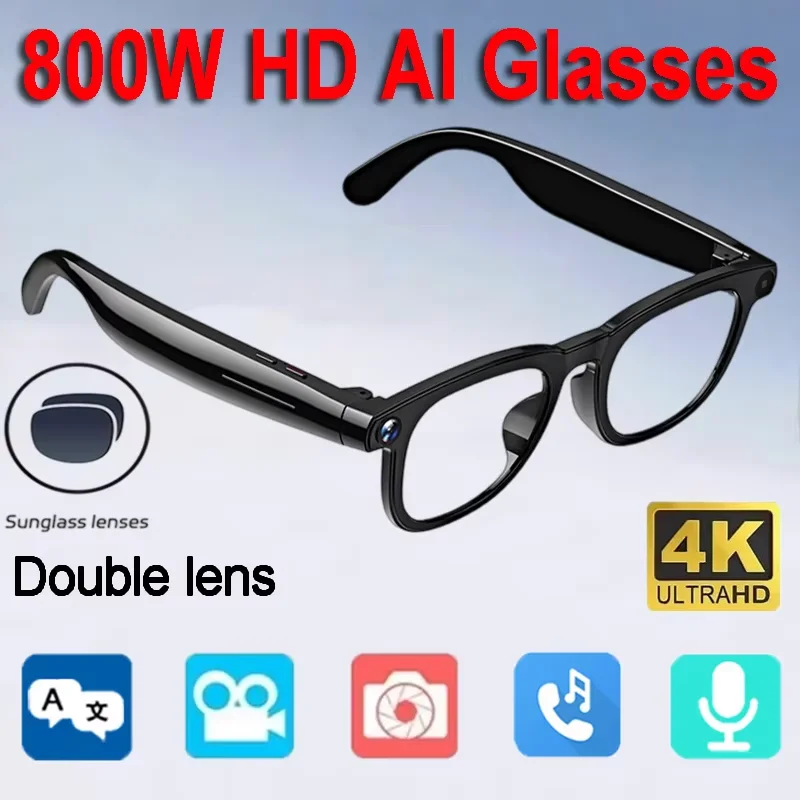 800w-pixel-intelligent-glasses-ai-hd-shooting-video-recording-voice-call-translation-glasses-two-replaceable-lenses