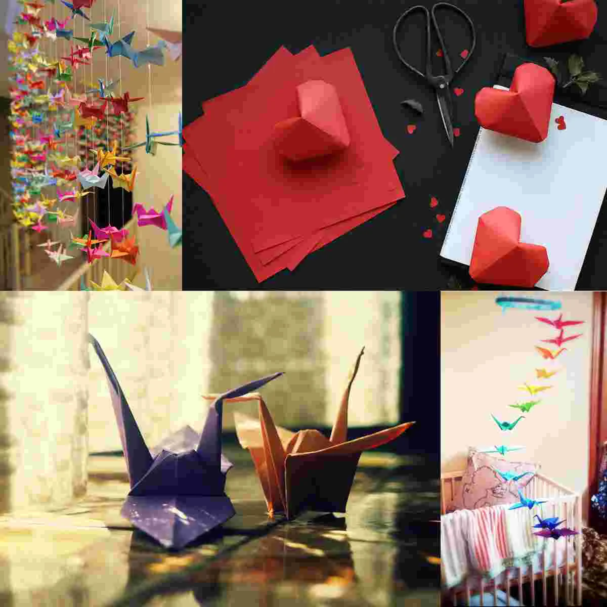 

50 Sheets Construction Paper Color Origami Single Sided Handmade Folding Square