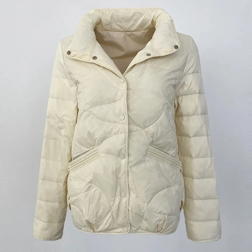 2024 Autumn Winter Warm Down Jacket Filled with 50% White Duck Down Women Korean Style Fashion Loose Casual Down Jacket