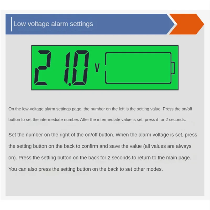 

A21F-Lead Acid Lithium Battery Capacity Indicator Car Digital Voltmeter DC8-30V Black ,White Screen