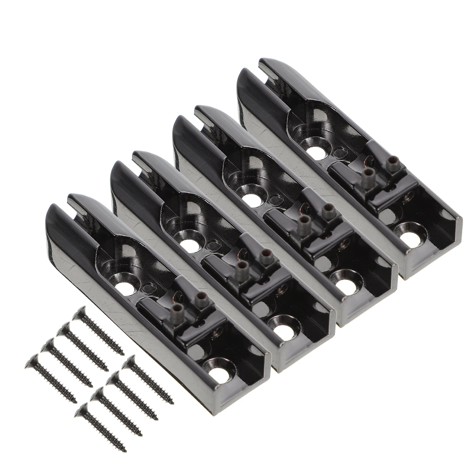 

4set 4 Sets Electric Guitar Bass String Bridge Accessories Durable Metal Replacement Parts Saddle Musical Instrument