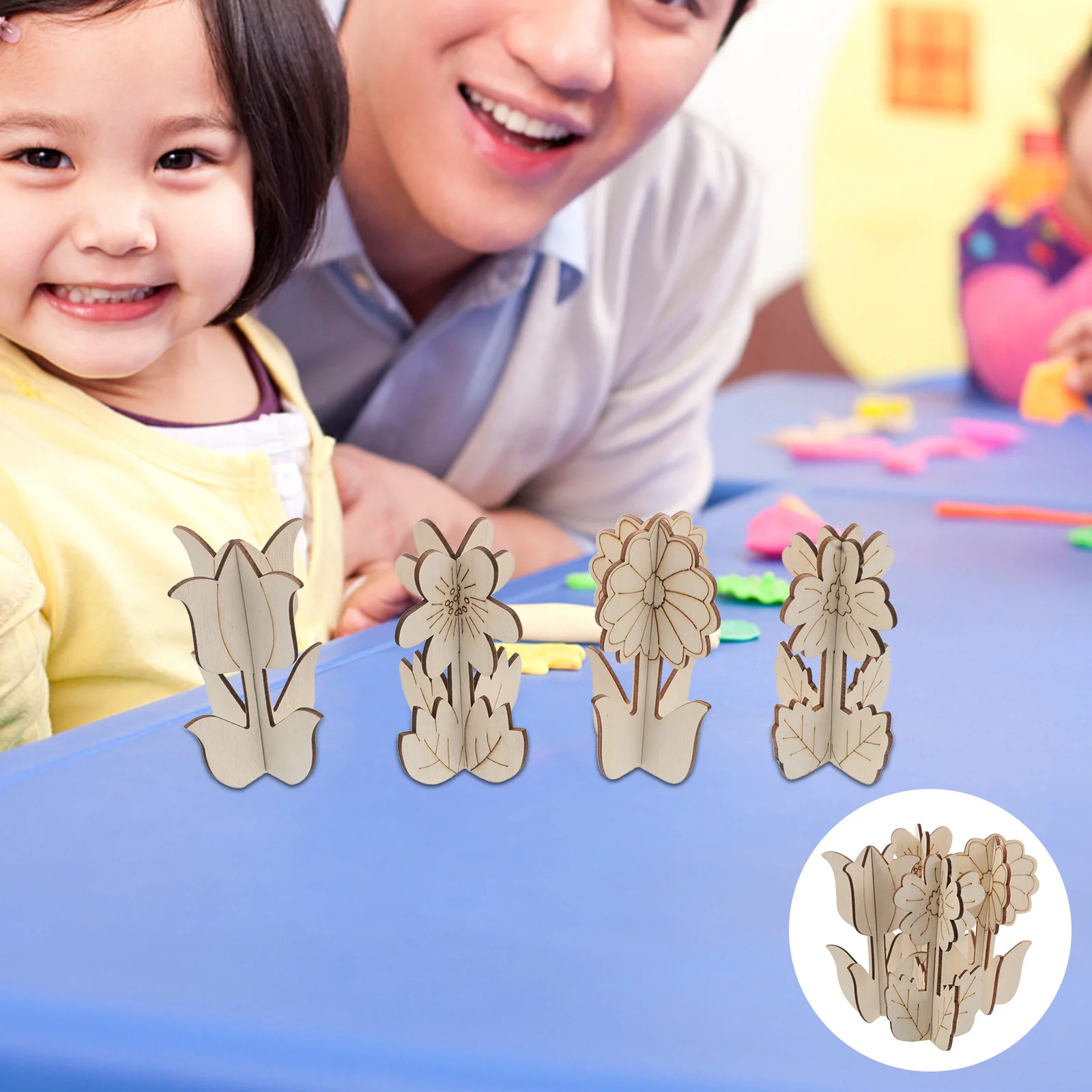 Набор деревянных срезов для поделок, 32 шт.