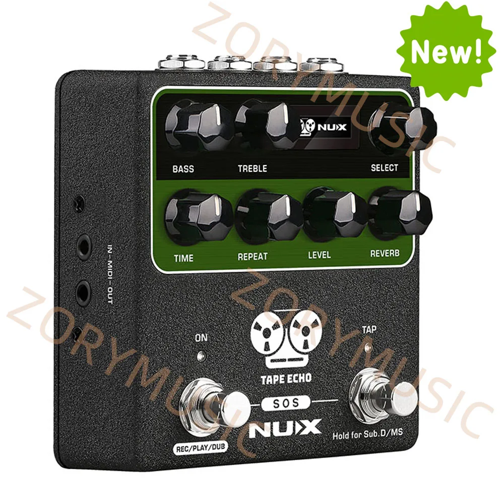 NUX TAPE efek gema NDD-7 Spring Reverb Dual Footswitch otomatis berosilasi alat serbaguna dan ringkas