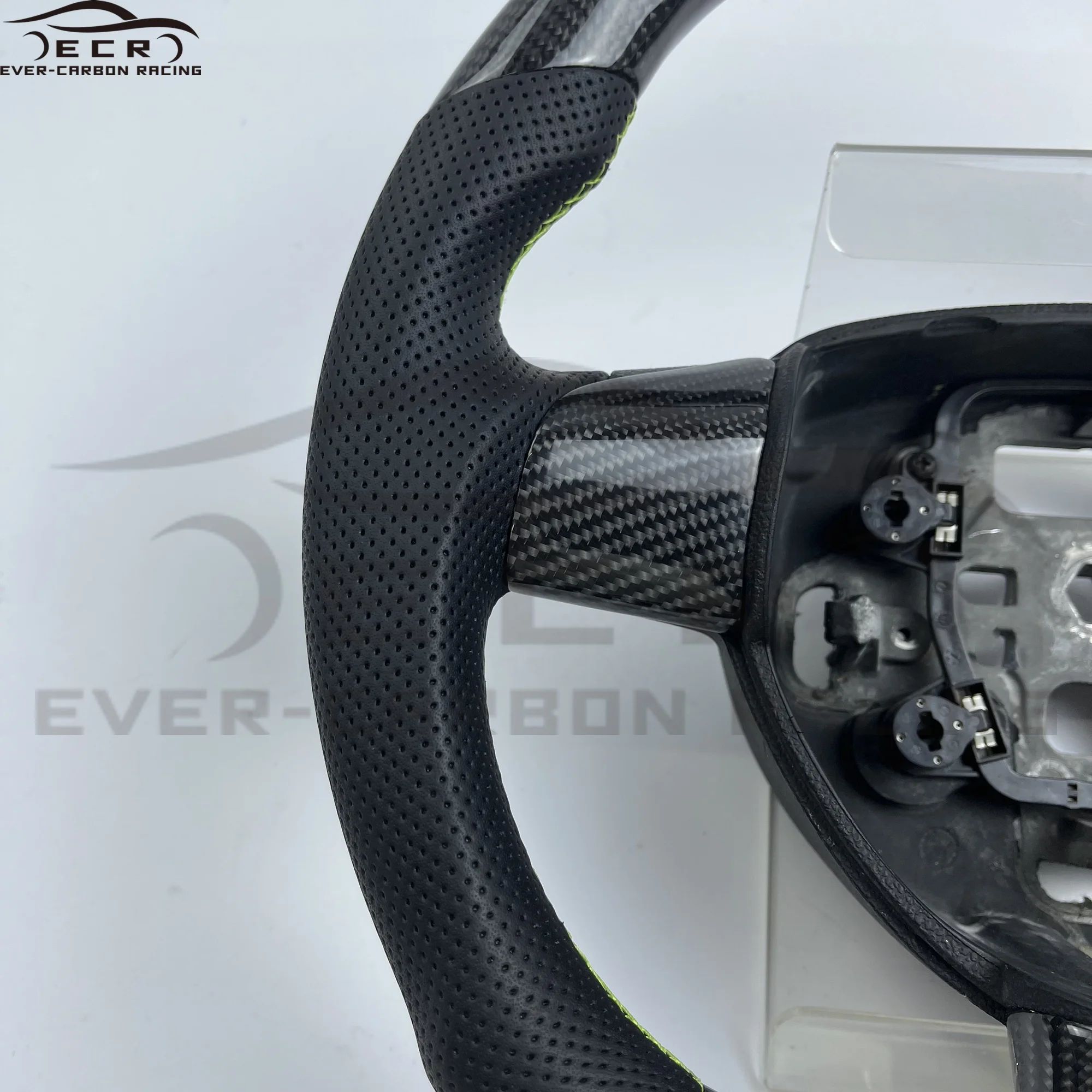 Рулевое колесо Ever-carbon Carbon Fiber Racing ECR, высокое качество, под заказ, для Ford Focus RS MK2, спортивное белое Автомобильное рулевое колесо