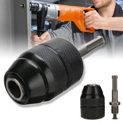 Heavy Duty 13mm 1/2-20UNF Metal Sleeve Keyless Drill Chuck Drilling Quick Change Bit Adapter Converter With SDS Adaptor