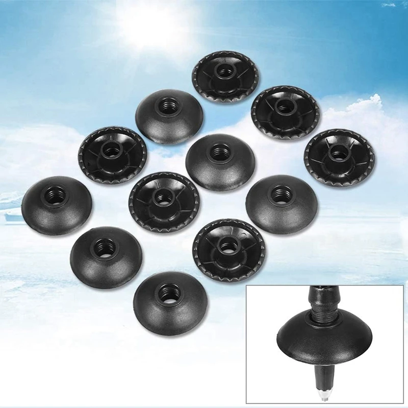 WISH 12Pcs Round Hiking Walking Stick Baskets Tips, Trekking Pole Walk Stick Cane Replace Tips Accessory
