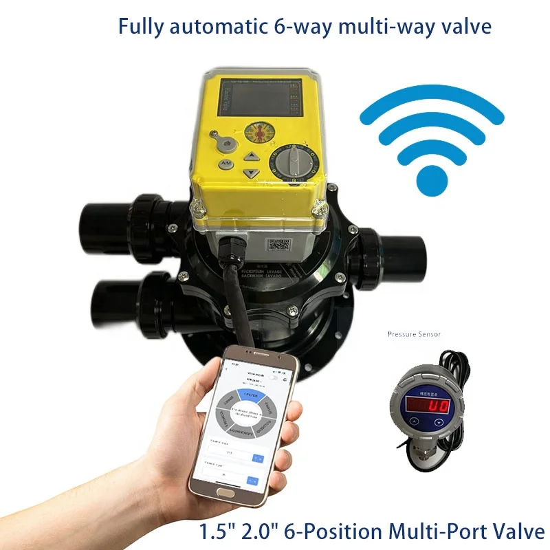 Gold Seller Automatic 6-way Backwash Valve Swimming Pool Accessories Electric Actuator Remote WIFI Smart Water Valve