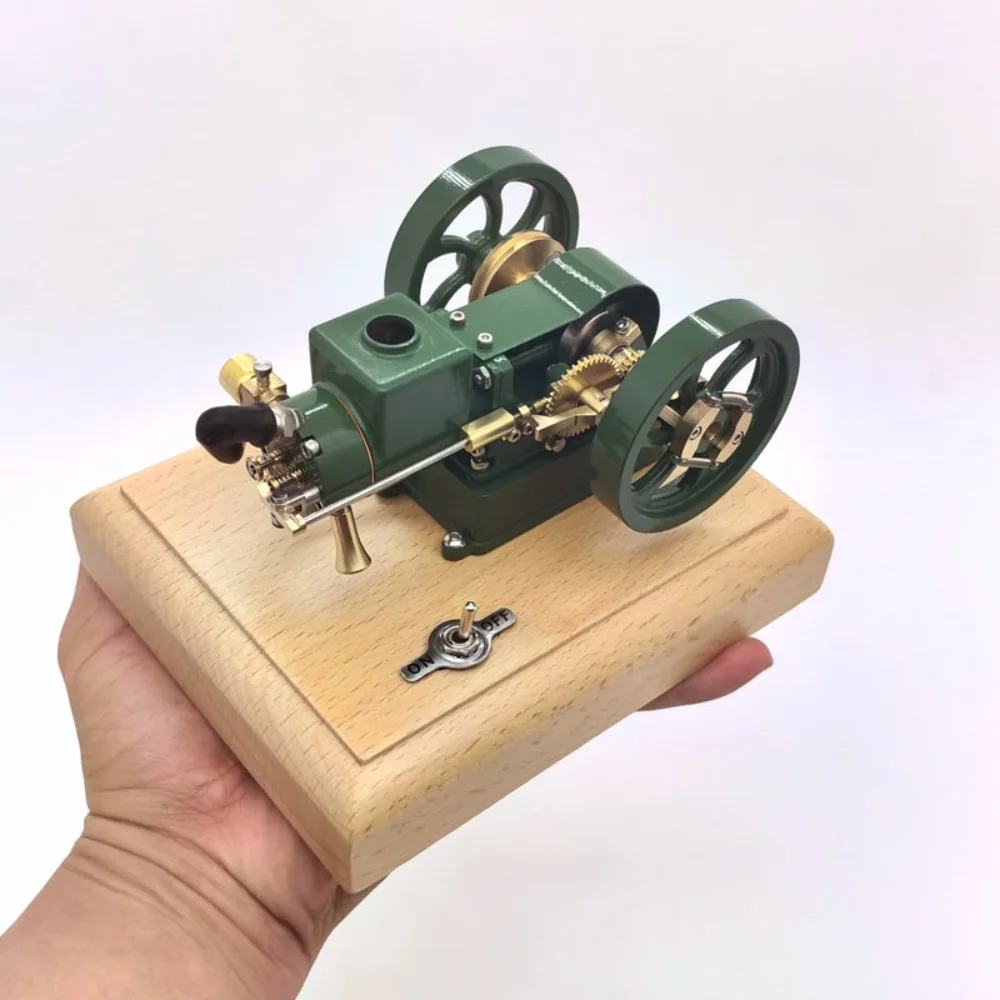 M17 1.6cc Mini Micro Engine Evaporated Water-cooled Four Stroke Horizontal Brass Engine Internal Combustion Engine Model