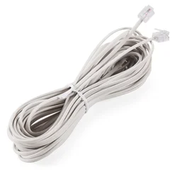 1pcs 10m RJ11 Telephone Connector Extension Cable White