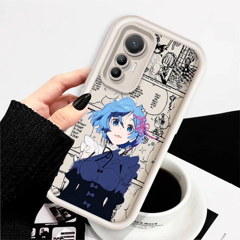 Rem Anime Fashion Cute Cool Eye Ladder For Xiaomi MI 14 12T 11 Lite Poco M3 X5 X4 F5 F4 F3 F2 GT Pro 5G Soft Phone Case