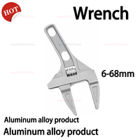 Universal Bathroom Repair Kit 16-68mm Pipe Wrench Nut Key Adjustable Spanner Hand Tool for Plumbing Sink Faucet Repair and