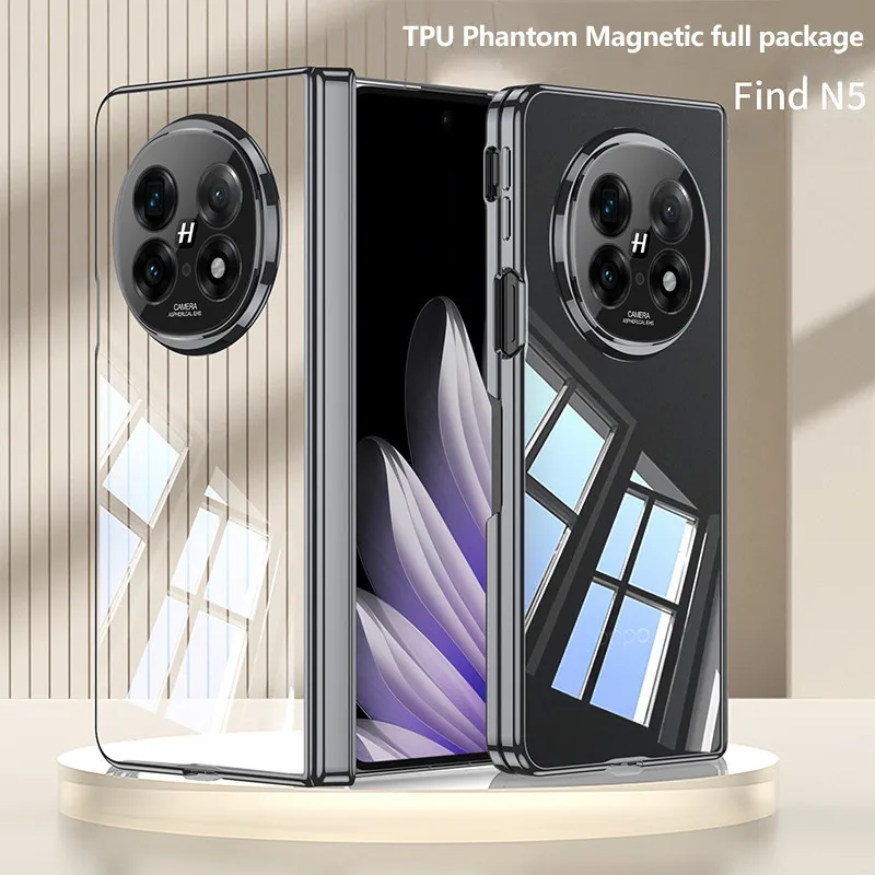 

TPU Clear Phantom Magnetic Hinge Case For OPPO Find N5 FindN5 5G Full Package Protection Shockproof Cover