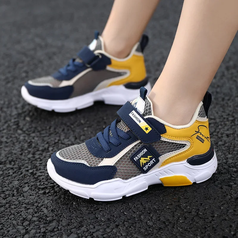 Children Casual Shoes Boys Light Student Summer 5 8 9 10 12 13 Years Old Sport Mesh Footwear Kids Fashion Chunky Sneakers Tenis