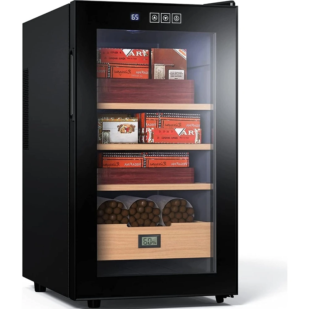

Humidor 48L with Cooling and Heating Temperature Control System, Electric Cooler Cabinet for 300 Counts