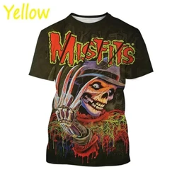 The Misfits Band 3D Print O-Neck Tshirt Men Fashion Tees Casual Summer Short Sleeve Oversized Y2K Harajuku Unisex Tops