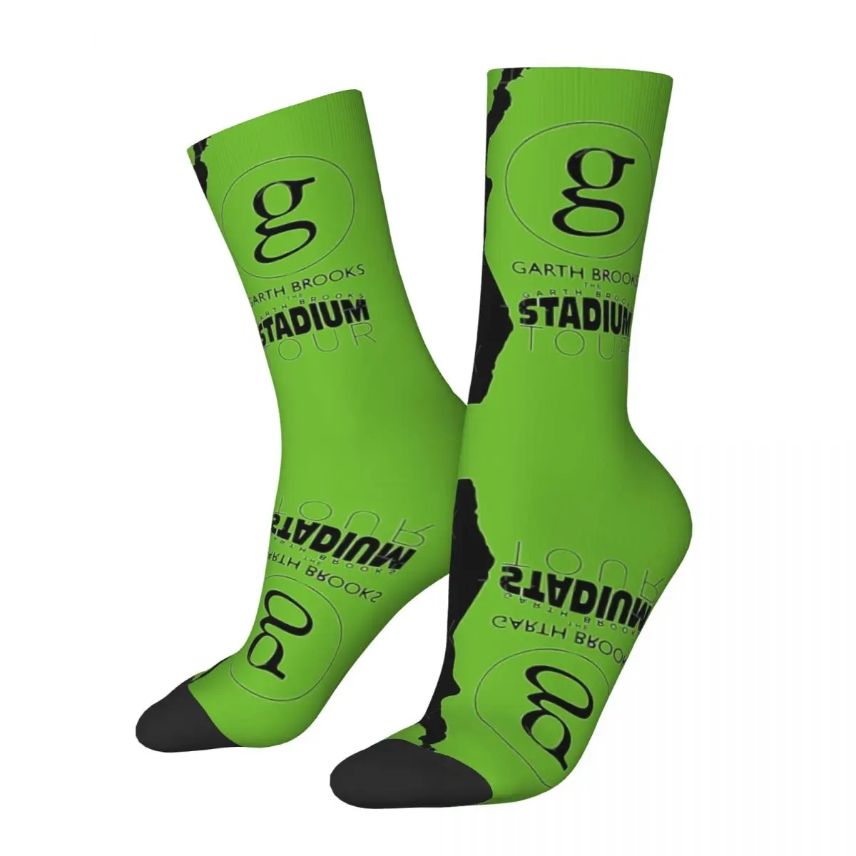 Hip Hop Guitarist Black Silhouette Men's Socks Unisex G-garth brooks Seamless Printed Crew Sock official-website tops fugees