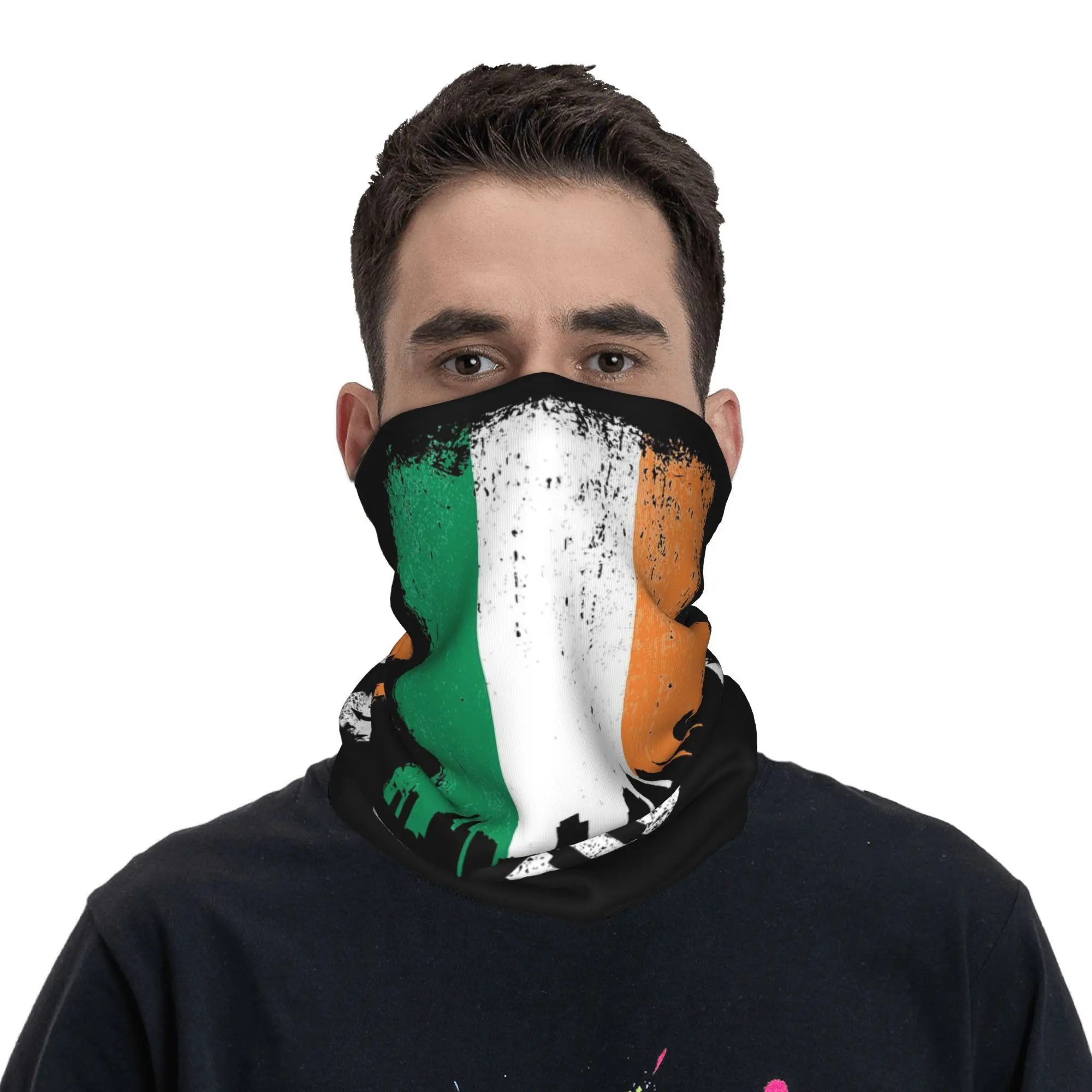 

Винтажная филадельфия ирландский флаг Philly Skyline Pride бандана на шею маска с принтом шарф многофункциональный головной убор походная рыбалка