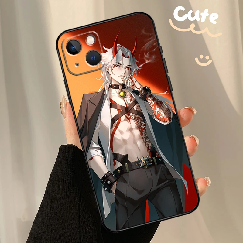 Genshin Impact Arataki Itto Phone Case For iPhone  XR X XS Max Plus 12 13 Mini 11 12 13 14 15 16 Pro Max Cover