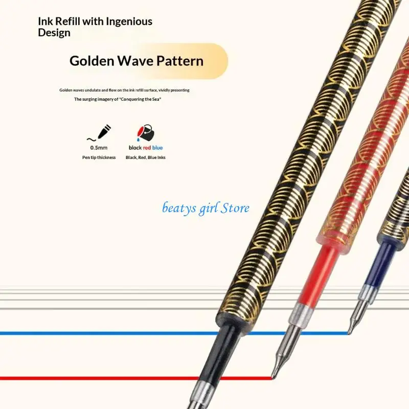 

C7AB Pack of 12 Clicks Gel Pen Smooth Quick Drying 0.5mm Roller Ball Pen Fine Point Pen For Exams Office School Writing