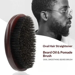 Fur Boar Hair Brush Men Bristle Wild Natural Barbershop Cleaning Professional Beard Brush Boar Soft Hairbrush Hair Styling Tools