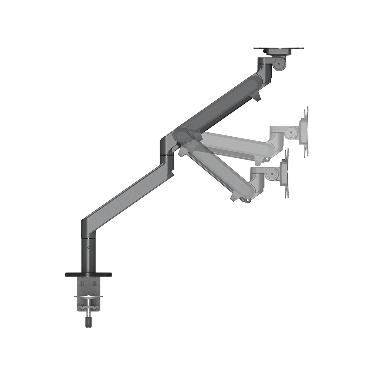Premium Slim Aluminum Spring Assisted Adjustable Single Arm Stand