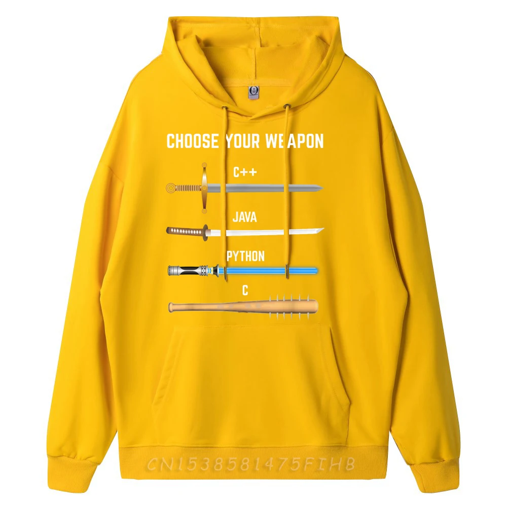 Funny Programmer Choose Your Weapon For Devs Graphic Sweatshirts Men Men's Oversize Long Sleeve Man New In Sweatshirts Plus Size
