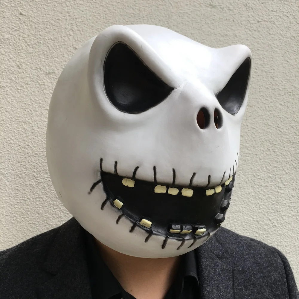 Gruselige Skelettmaske Totenkopf-Maske Skelettkopf für Erwachsene Halloween Cosplay Kostüm Requisiten (mit offenem Mund) – Detail 6