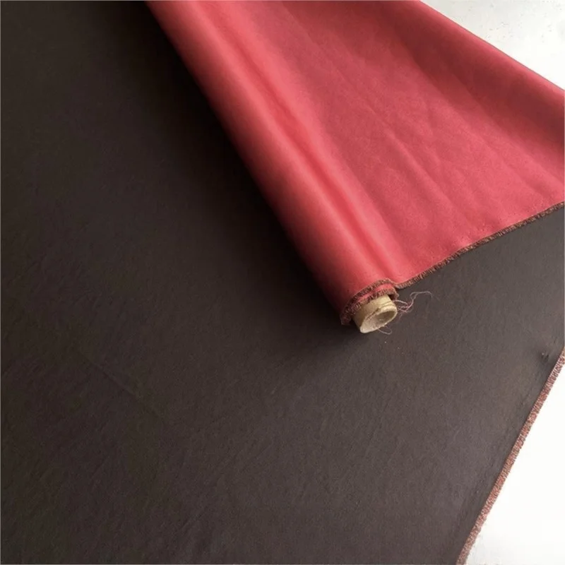 

Solid color 40 momme thick satin Xiangyunsha silk fabric ramie cheongsam set