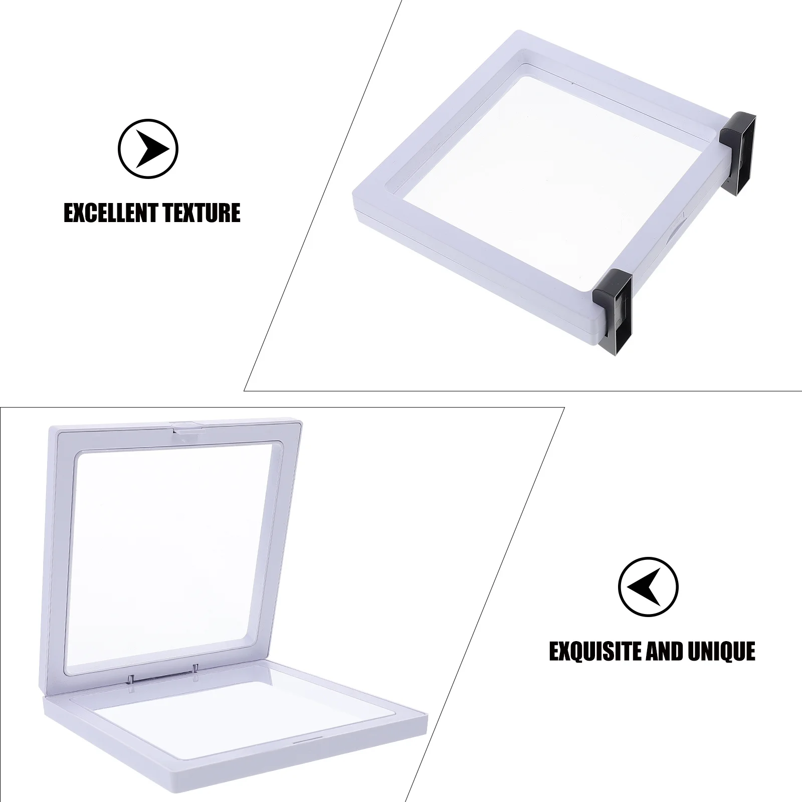 3Sets Jewelry Display Stands Transparent Acrylic Organizer Holder for Rings Bracelets Necklaces Storage Rack Display Box Pe