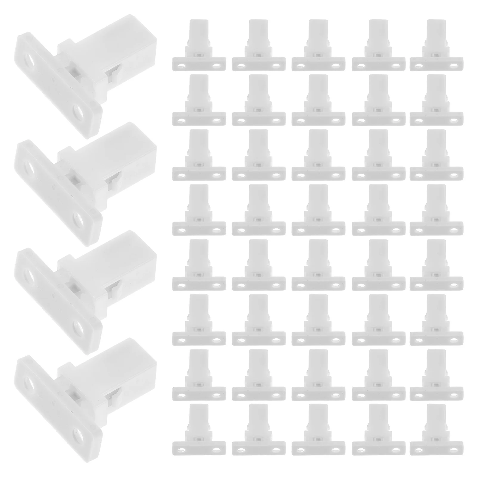 

40Pcs Trash Can Lid Lock Clips Selflocking Latch for Kitchen Garbage Can Easy Installation Secure Fit White