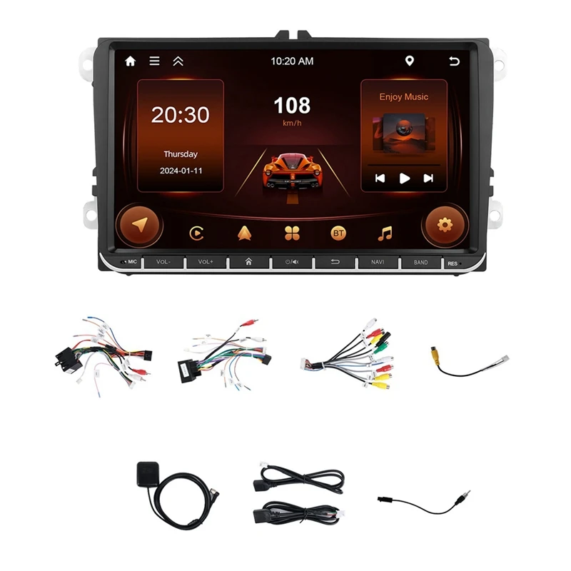 2G+64G Carplay Android 13 2 Din Radio Black Automotive Supplies For VW Golf 5 6 Touran Passat B6 Polo Jetta