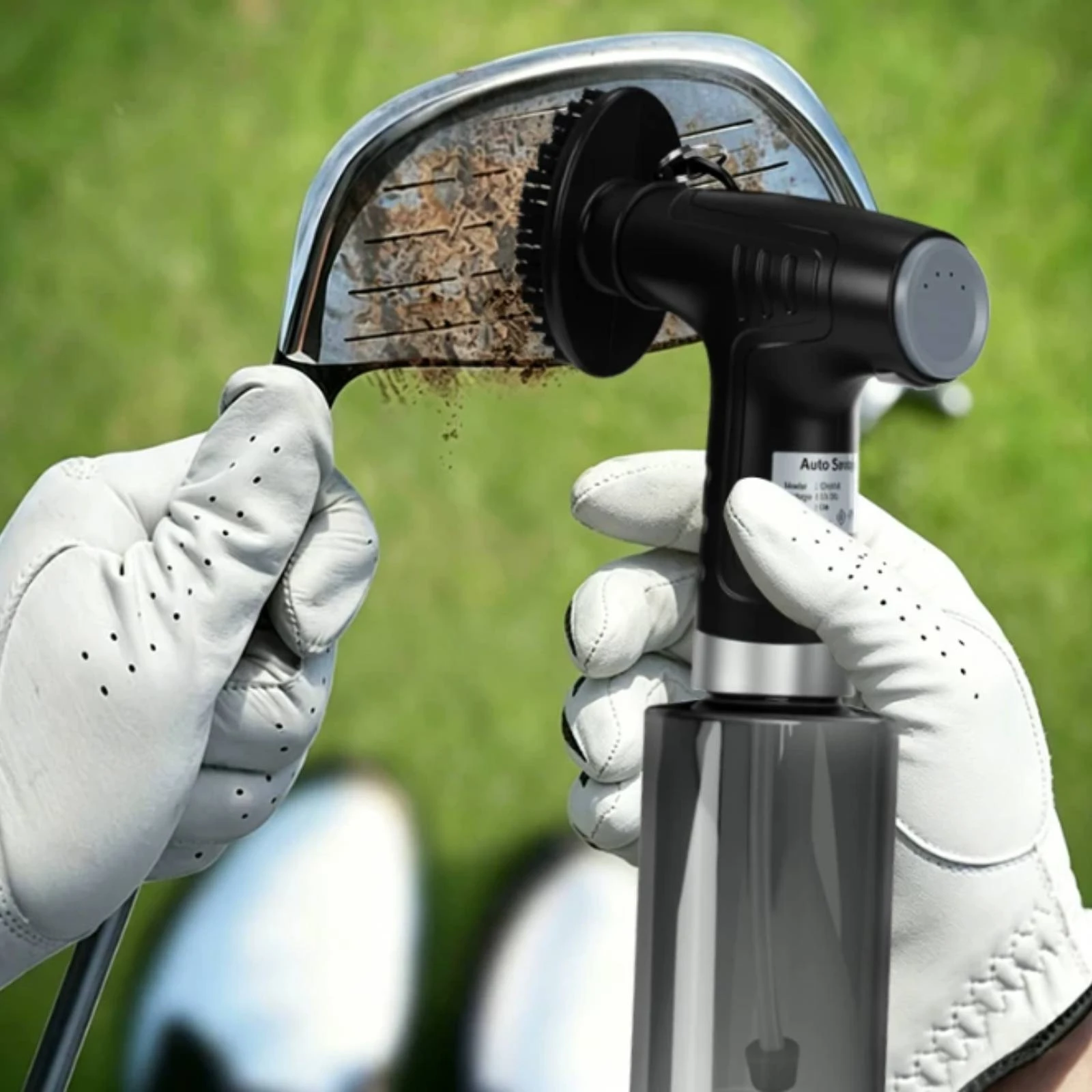 

Water Spray Golf Brush Transparent Reservoir Golf Club Cleaning Brush Pistol Handle Bristled
