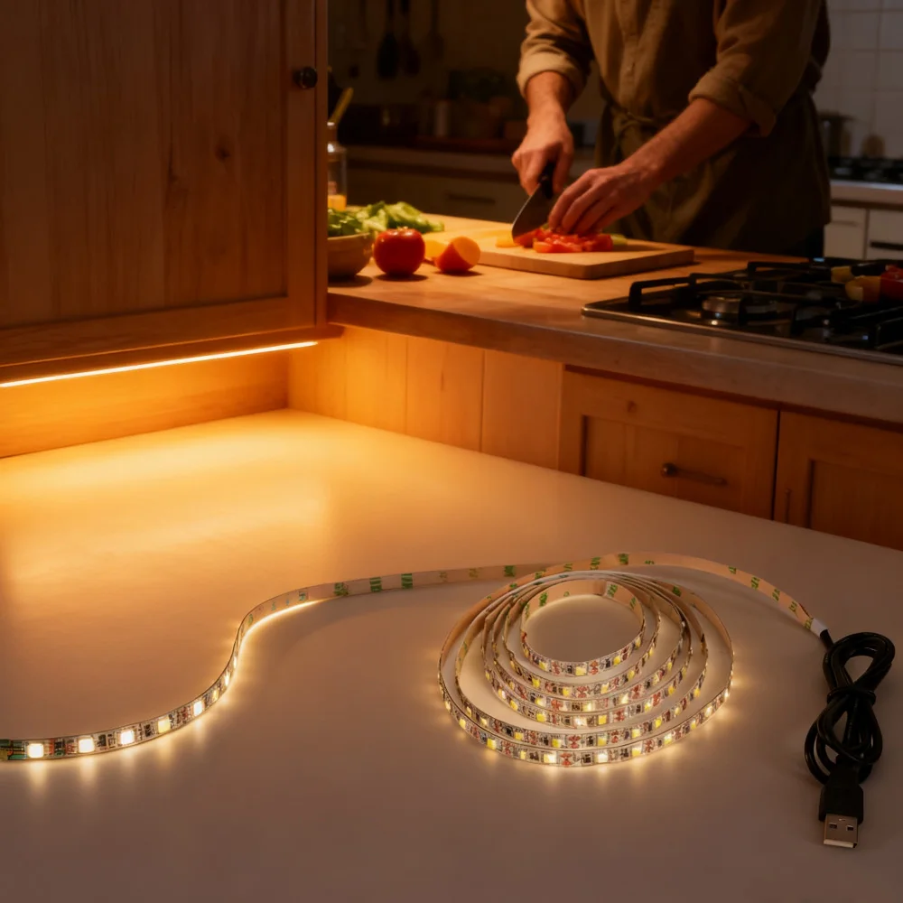 LED قطاع ضوء 5 فولت USB DC5V SMD2835 مقاوم للماء مصباح مرن ذاتية اللصق أضواء الشريط إضاءة خلفية للتلفاز النيون المنزل LED الإضاءة ديكور