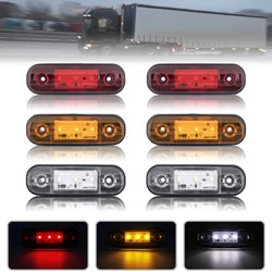 2x 12V 24V LED Side Marker Lights Warning Strobe Light Auto Car External Lights Trailer Truck Lorry 3 LED Car Clearance Lights