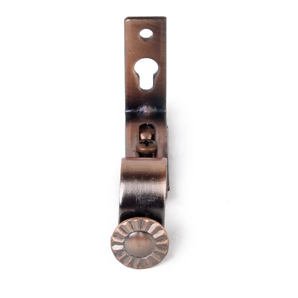 

6pcs 18-22Mm Adjustable Curtain Rod Bracket Wall Mount Holders For Curtain Pole Drapery Support Copper Finish Bracket
