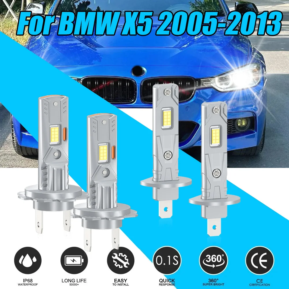 

40000LM Canbus No Error Автомобильная светодиодная фара 6000K CSP Chips High Low Beam 12V Для BMW X5 2005-2010 2011 2012 2013 Plug and Play