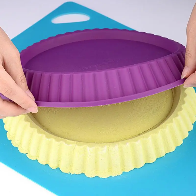 26cm Silicone Cake Baking Tray High Temperature Pizza Pie Pan Easy Release Toast Bread Mold For Kitchen Tools Pastry Accessories