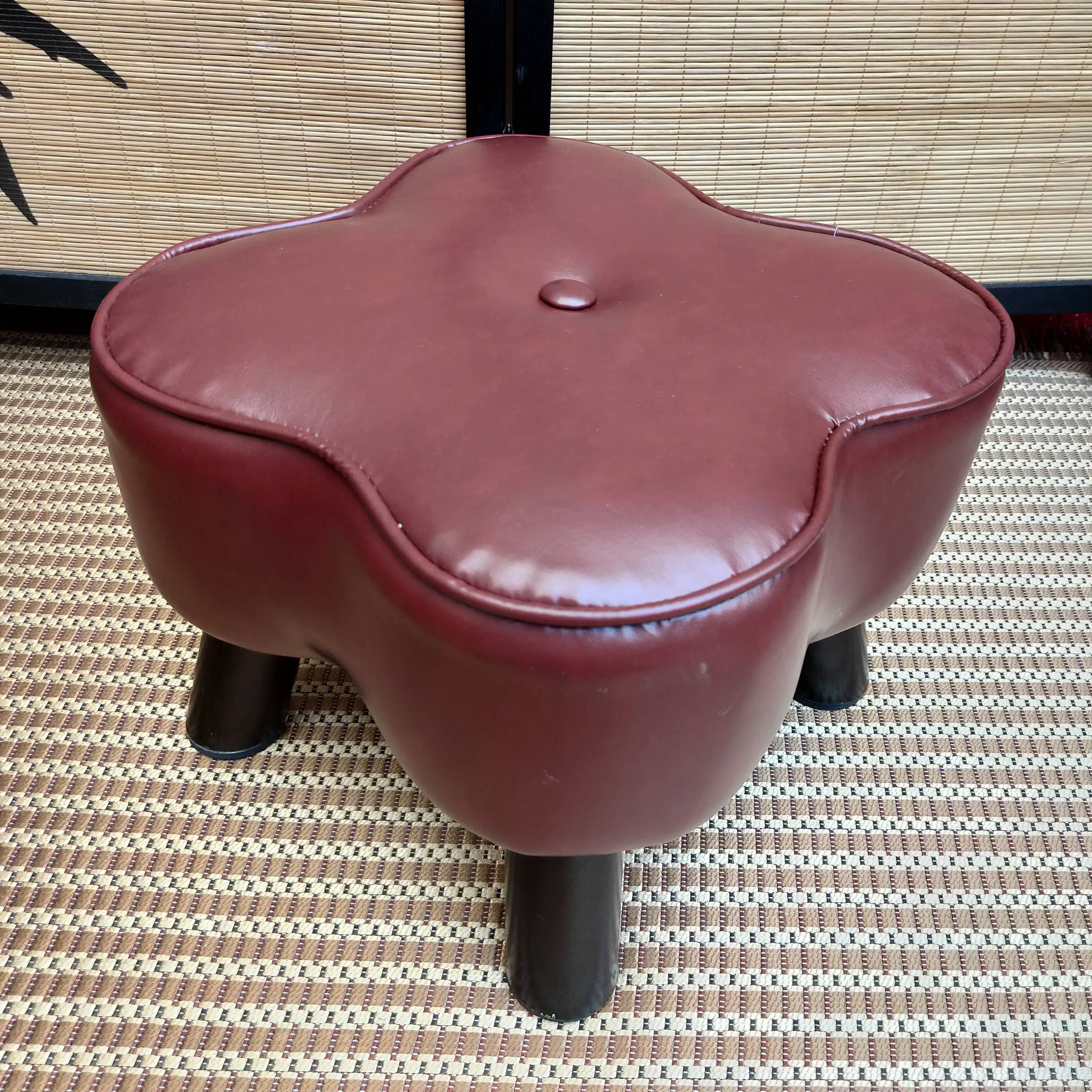 

Stool Household Living Room Sofa Solid Wood Low Stool Door Shoe Change Coffee Table Creative Simple Soft Bag Bench Round Stool